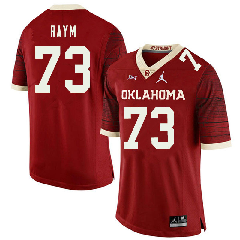 Jordan Brand Men #73 Andrew Raym Oklahoma Sooners College Football Jerseys Sale-Retro - Click Image to Close